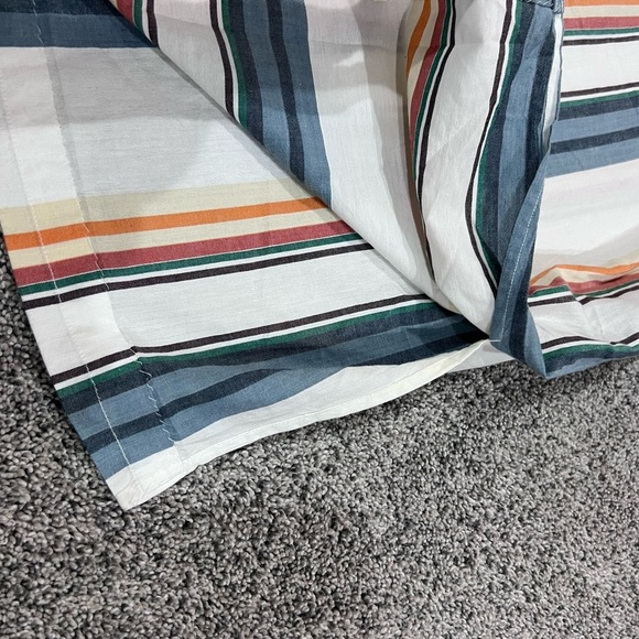 Sara Mallika SS21 100% Cotton Shirt Striped Pastel Midi Dress Pockets Size M/L - Picture 5 of 14